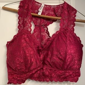 Burgundy 1X Lace Bralette